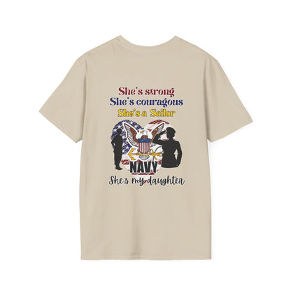 Proud Mom of Sailor US Navy Daughter Adult T-shirt