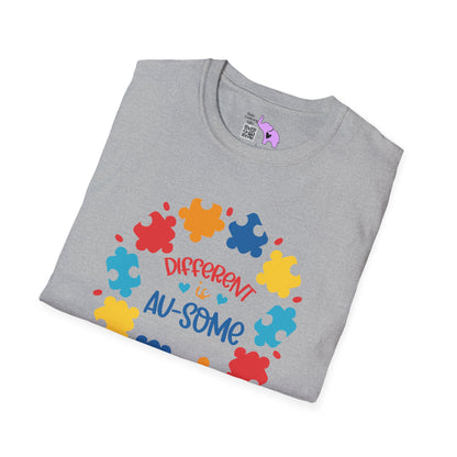 Different Is Awesome Autism Awarness Adult T-shirt