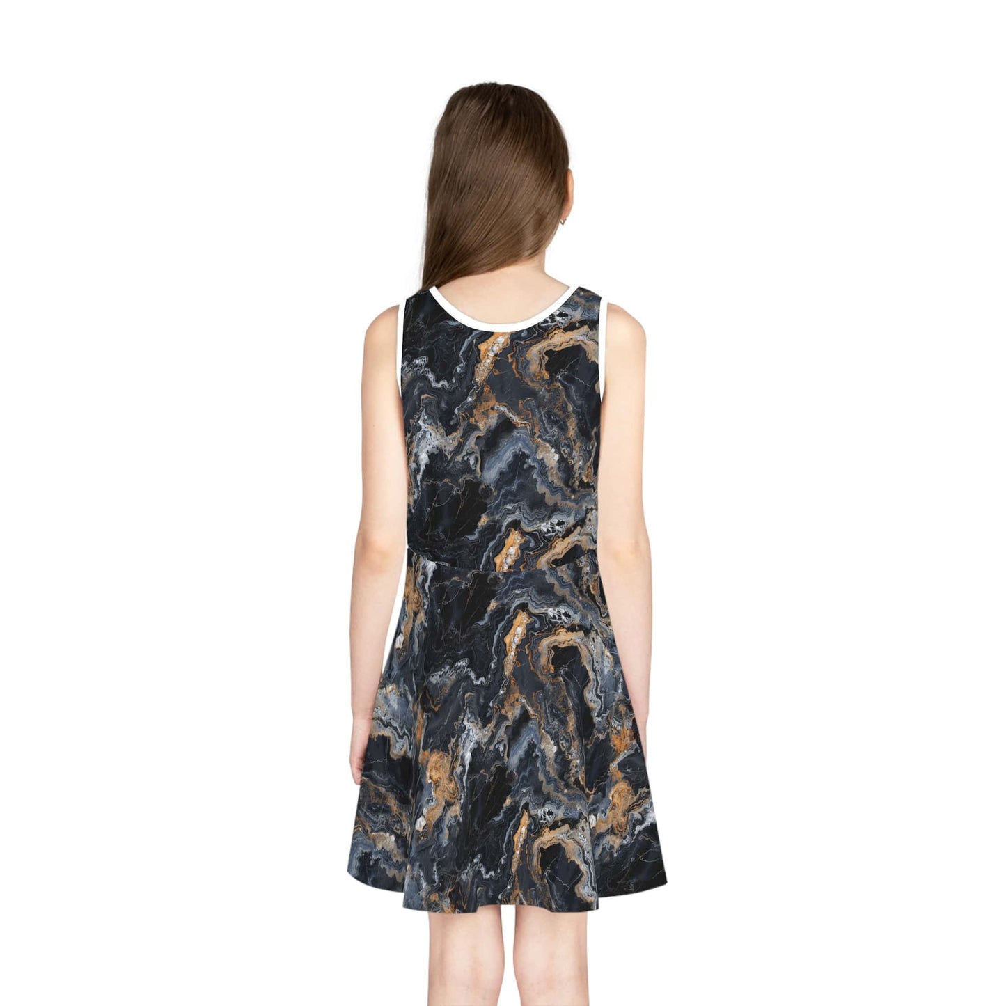 Moonspill Marble Girls' Sleeveless Sundress