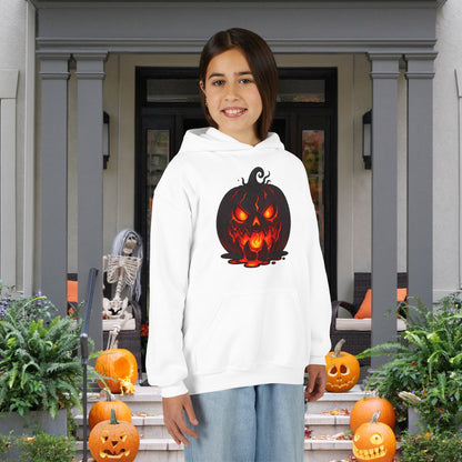 ""Inferno Jack-O’-Lantern Youth Heavy Blend Hoodie
