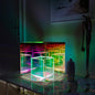 Acrylic Cube/Pyramid Reflective LED Lamp Box