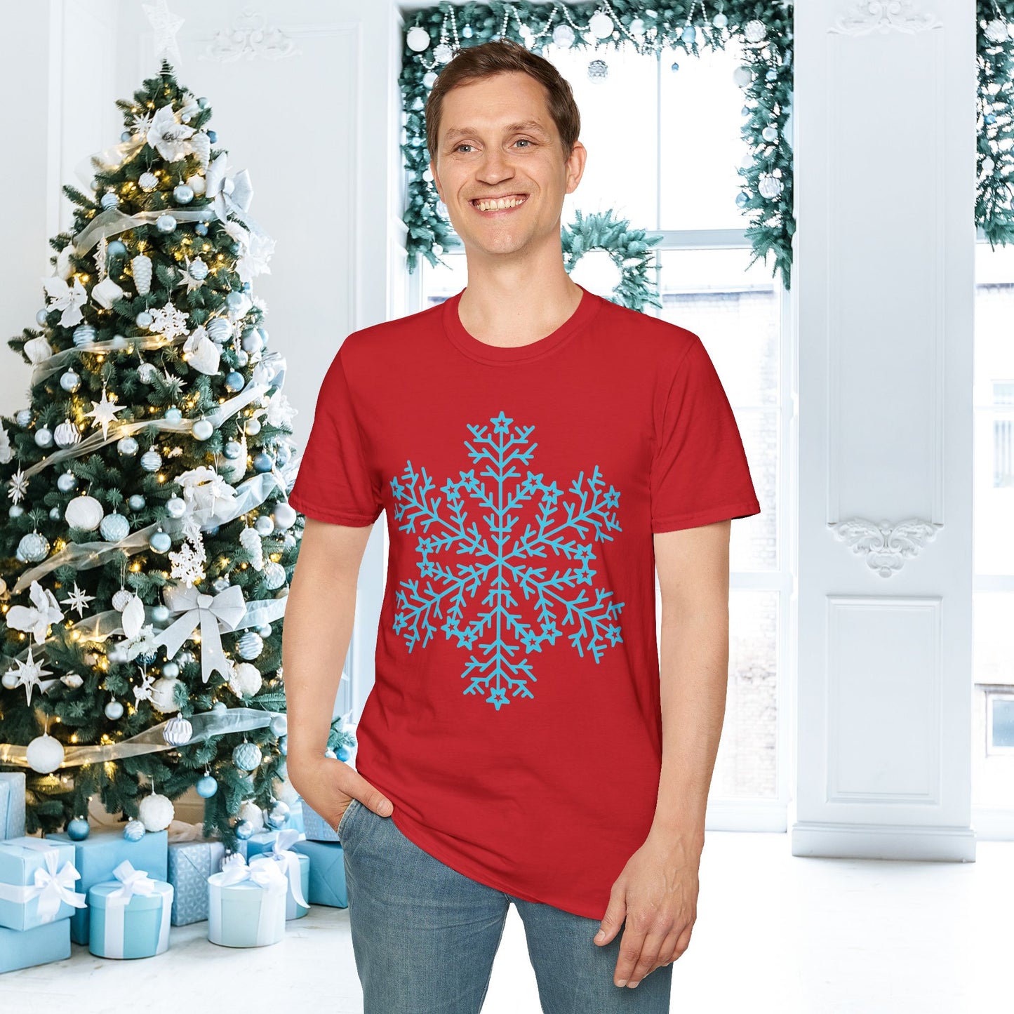 Large Snowflake Adult T-shirt