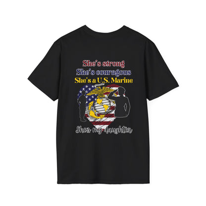Proud Dad of US  Marine Daughter Adult T-shirt