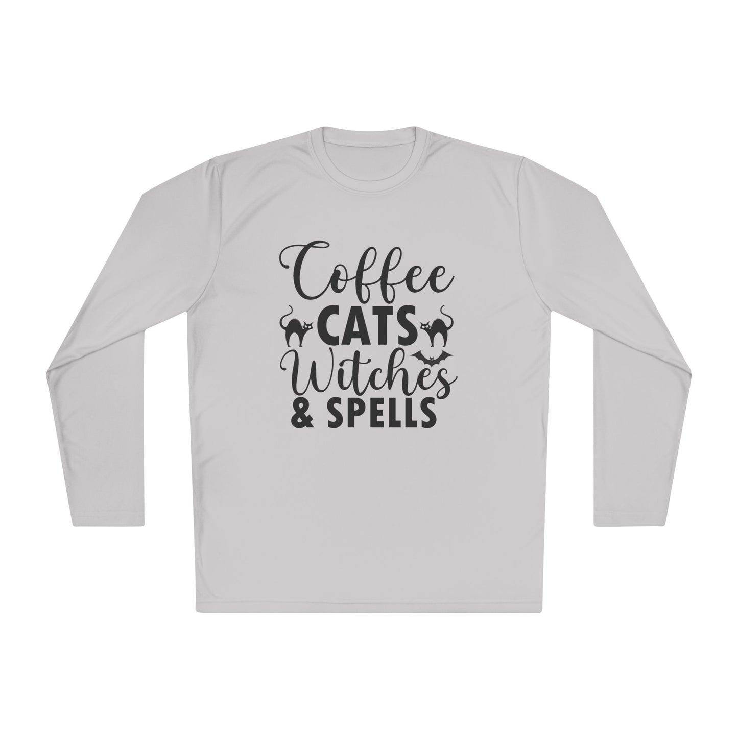 Coffee Cats Witches & Spells Adult Long Sleeve Tee