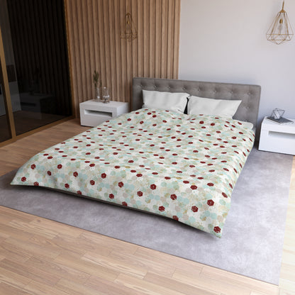 Love Letters & Honeycomb Microfiber Duvet Cover