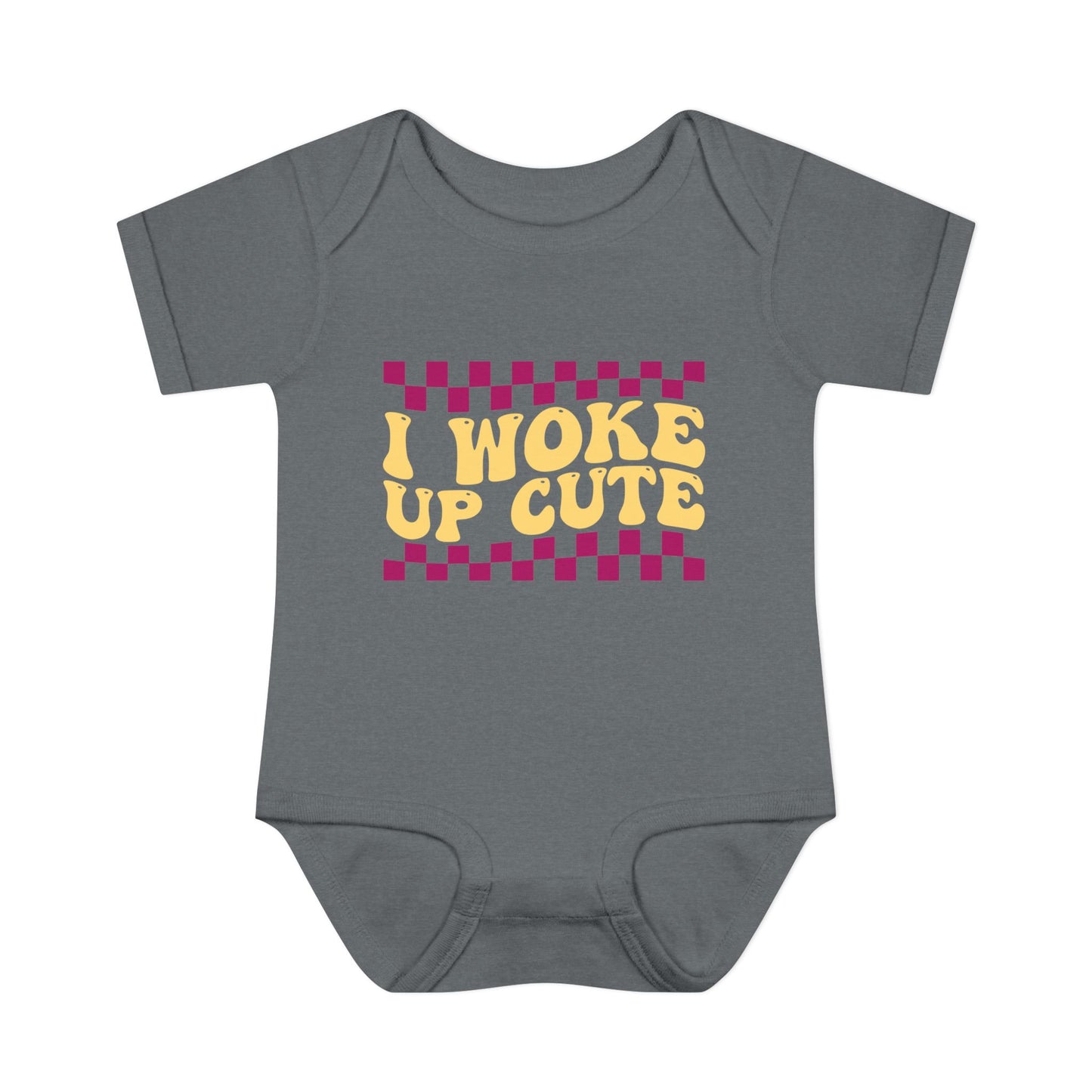 I Woke Up Cute Infant Baby Rib Bodysuit