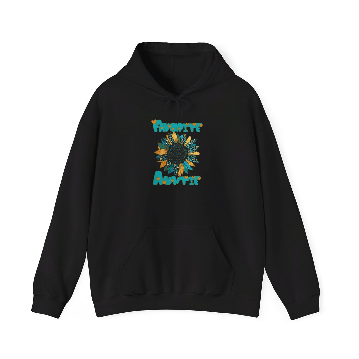 Favorite Auntie Teal/Gold Heavy Blend™ Hooded Sweatshirt