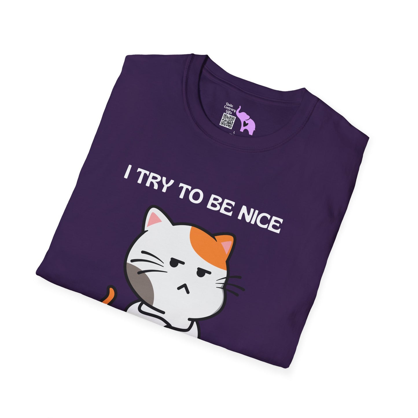 I Try To Be Nice But People Are Stupid Adult T-shirt