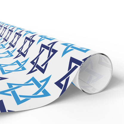 Star of David 2 Hanukkah Wrapping Paper