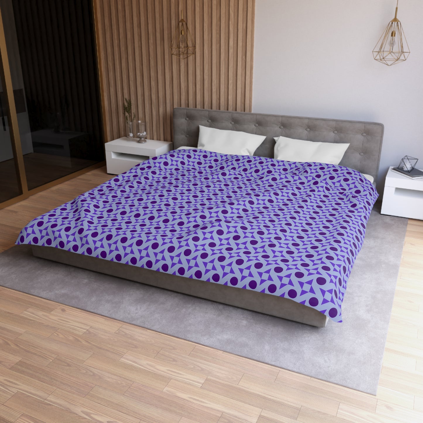 Violet Pinwheels Duvet Bedding Set