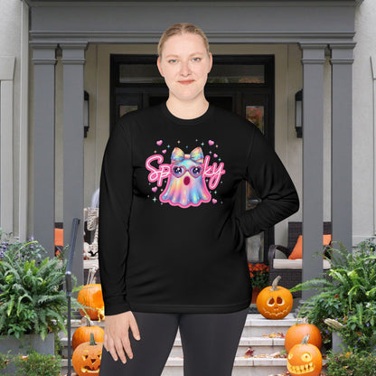 Spooky Pastel Ghost Adult Long Sleeve Tee