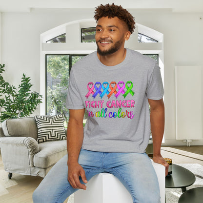 Fight Cancer in All Colors 4 Adult T-shirt