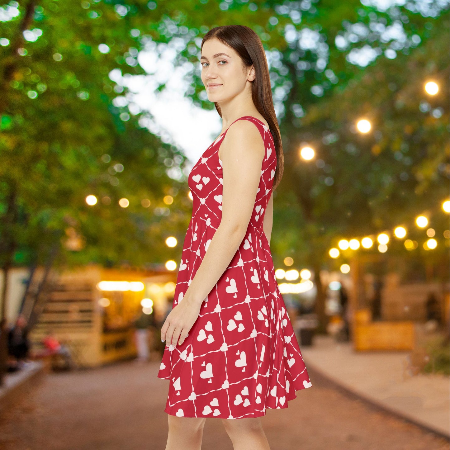 Sweetheart Trellis Women's Skater Dress