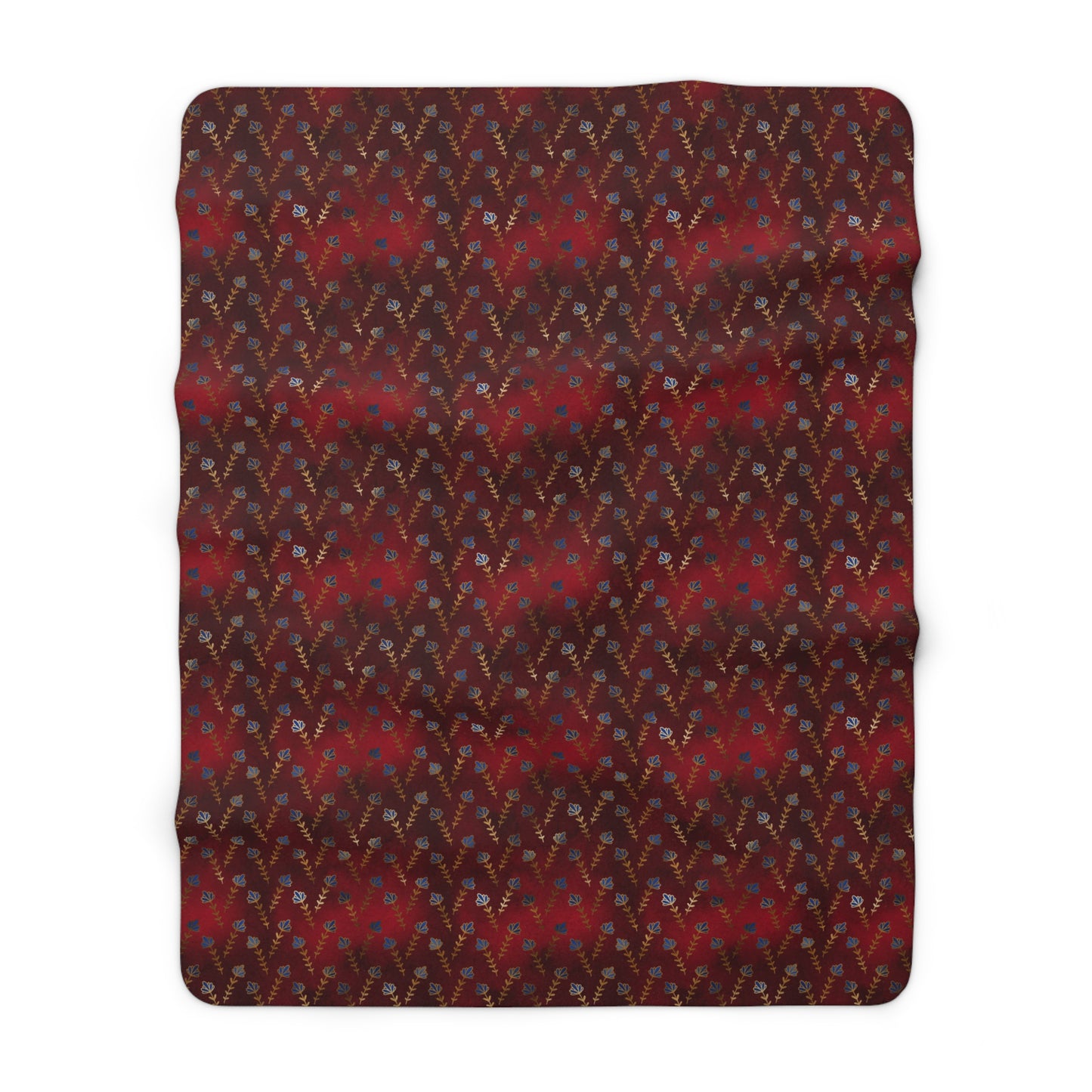 Ruby Night Blossoms Fleece Blanket
