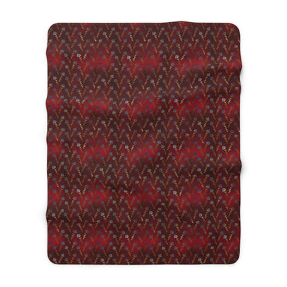 Ruby Night Blossoms Fleece Blanket