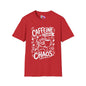 ""Caffeine Before Chaos (Cat) Adult T-shirt