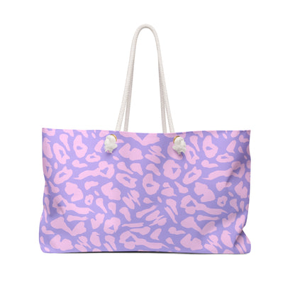 Cotton Candy Cheetah Print Weekender Bag