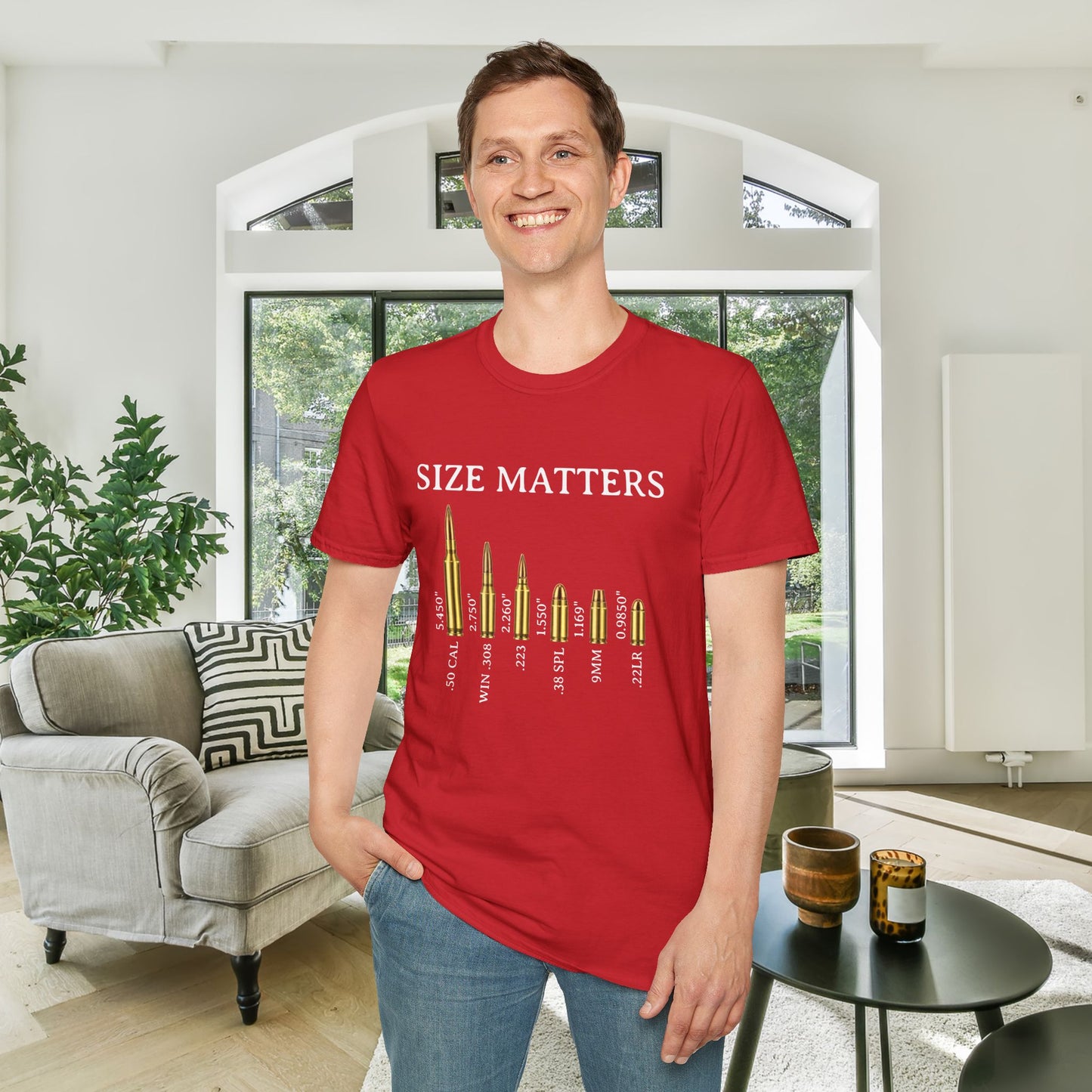 Size Matters (Ammo) Adult T-shirt