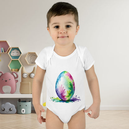 Colorful Easter Egg Infant Baby Rib Bodysuit