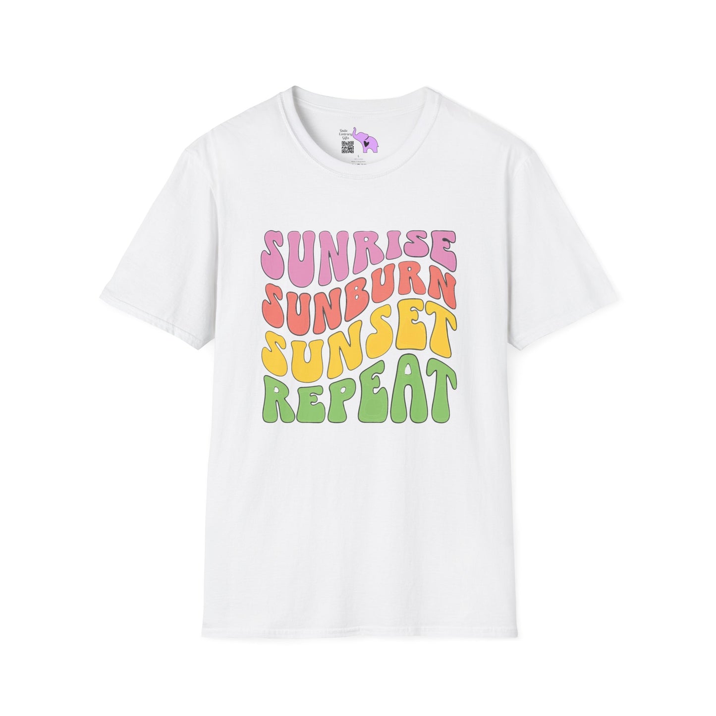 Sunrise Sunburn Sunset Repeat Adult T-shirt