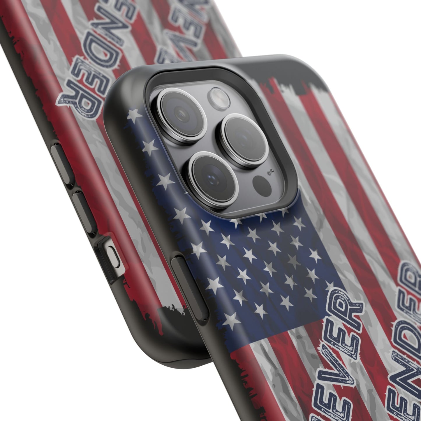 Never Surrender American Flag MagSafe® Compatible Tough Case for iPhone
