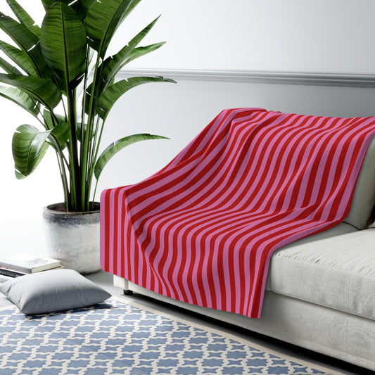 Be Mine Stripes Fleece Blanket