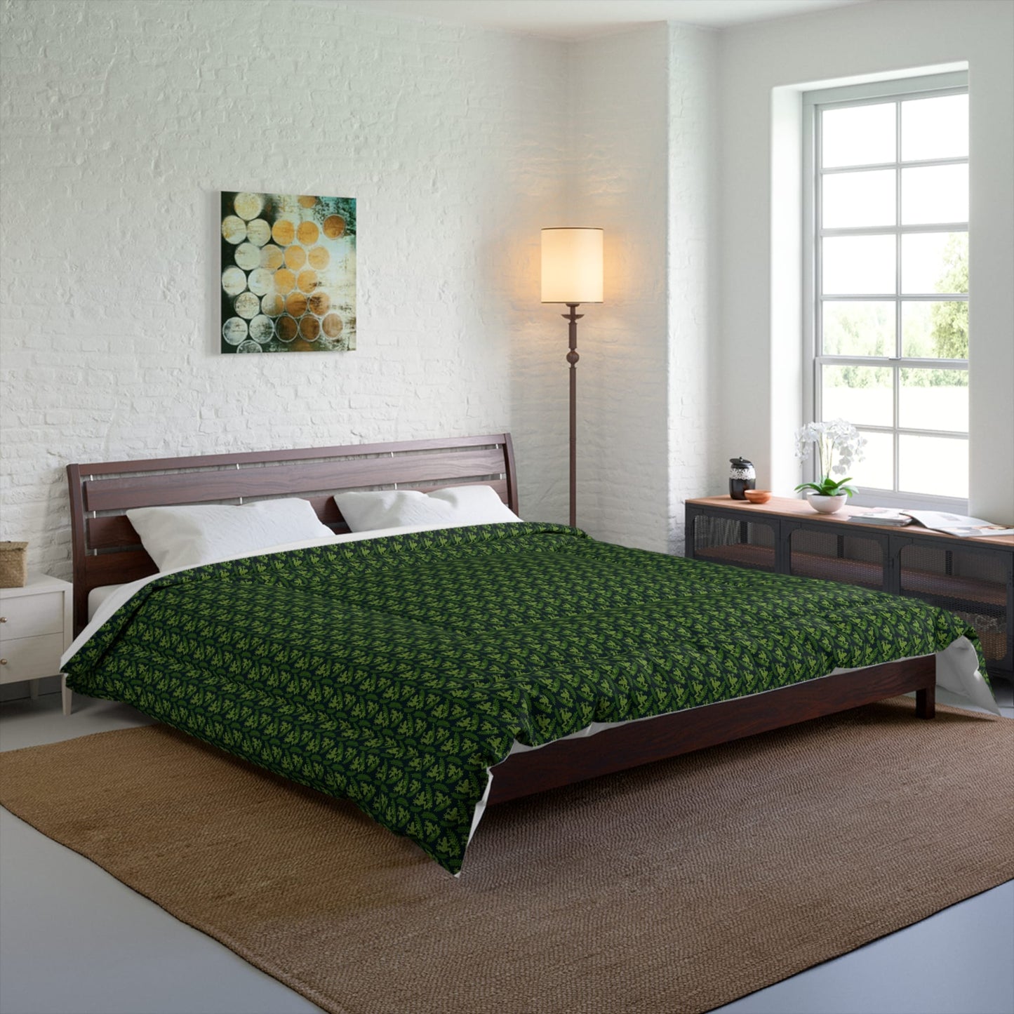 Emerald Canopy Frogs Comforter