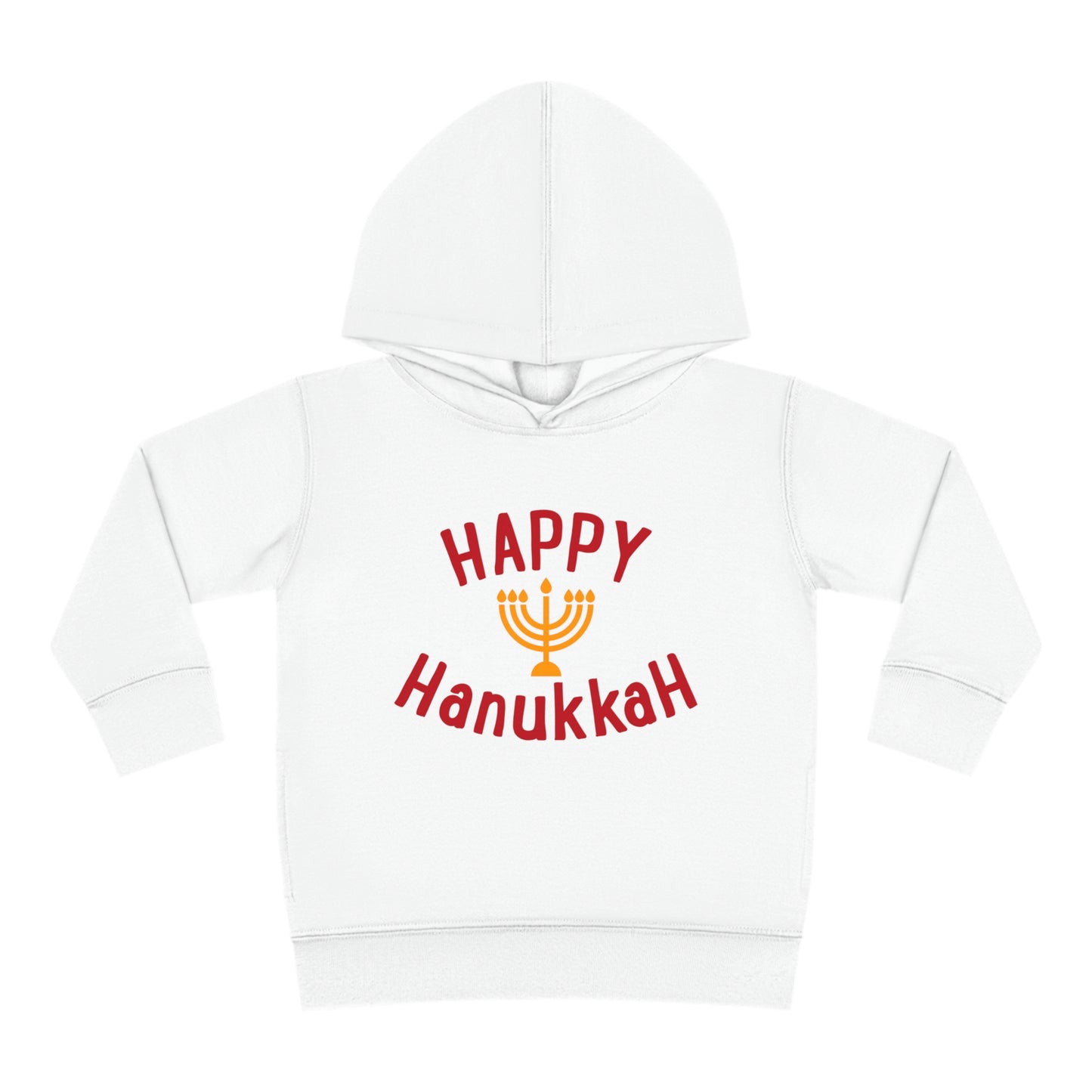 Happy Hanukkah Toddler Pullover Fleece Hoodie