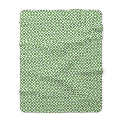Emerald Star Garden Fleece Blanket
