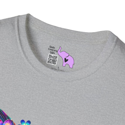 Colorful Floral Butterfly Adult T-shirt