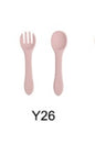 Soft Silicone Food Grade Kids Spoon & Fork Set