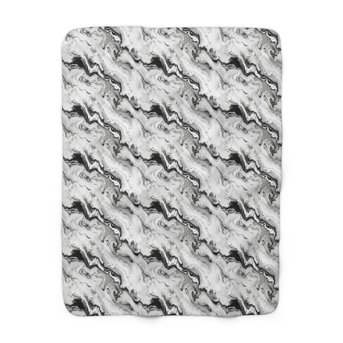 Frost Veil Marble Fleece Blanket
