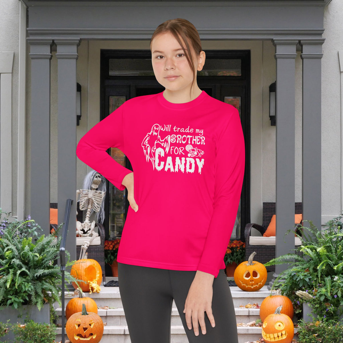 Will Trade My Brother For Candy Youth Long Sleeve Tee