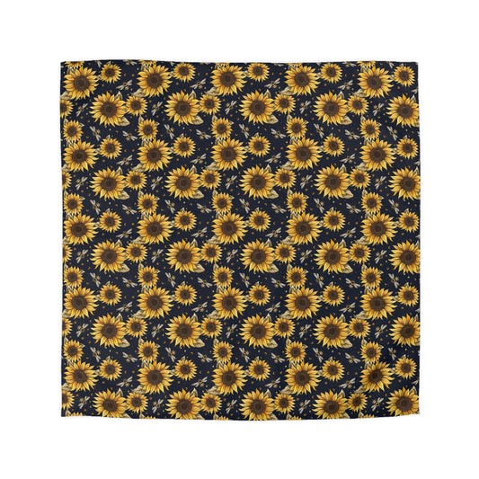 Sunflowers & Bees Microfiber Duvet Cover