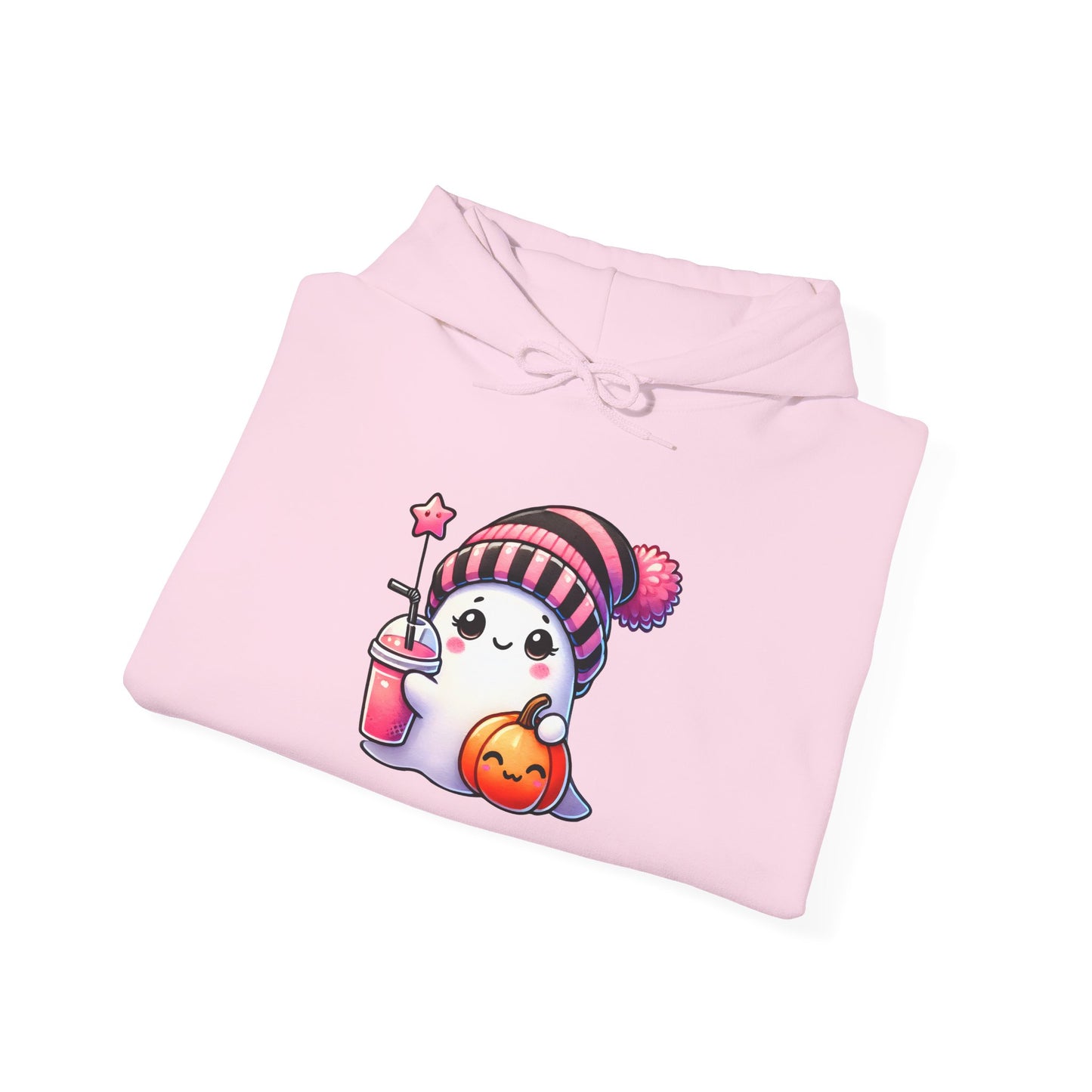 Cute Ghost w/Pumpkins Heavy Blend™ Hooded Sweatshirt