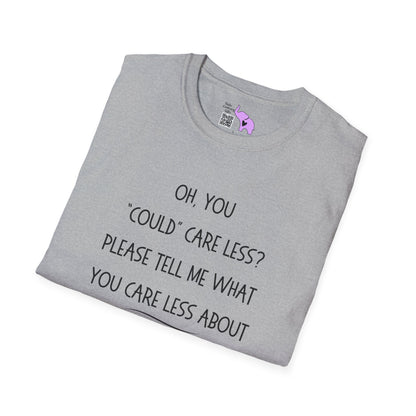 Couldn't Care Less Grammar T-shirt