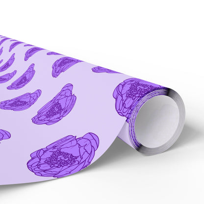 Lilac Mist Peonies Wrapping Paper