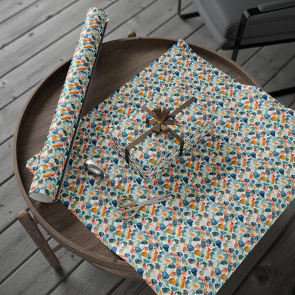 Watercolor Pebble Terrazzo  Wrapping Paper
