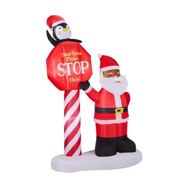 Dear Santa Stop Here 8.2 ft Yard Inflatable