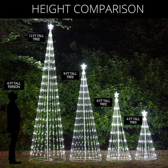 Remote Controlled LED Christmas Tree 12 Light Combinations