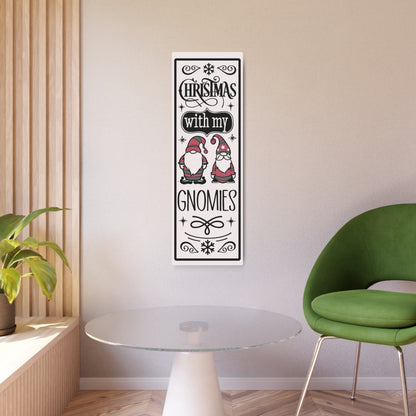 Christmas With My Gnomies Metal Door Art Sign