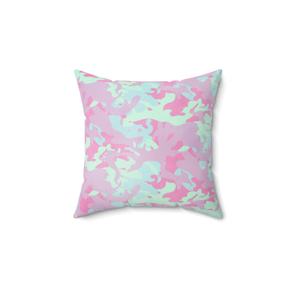 Berry Sorbet Camo Throw Pillow