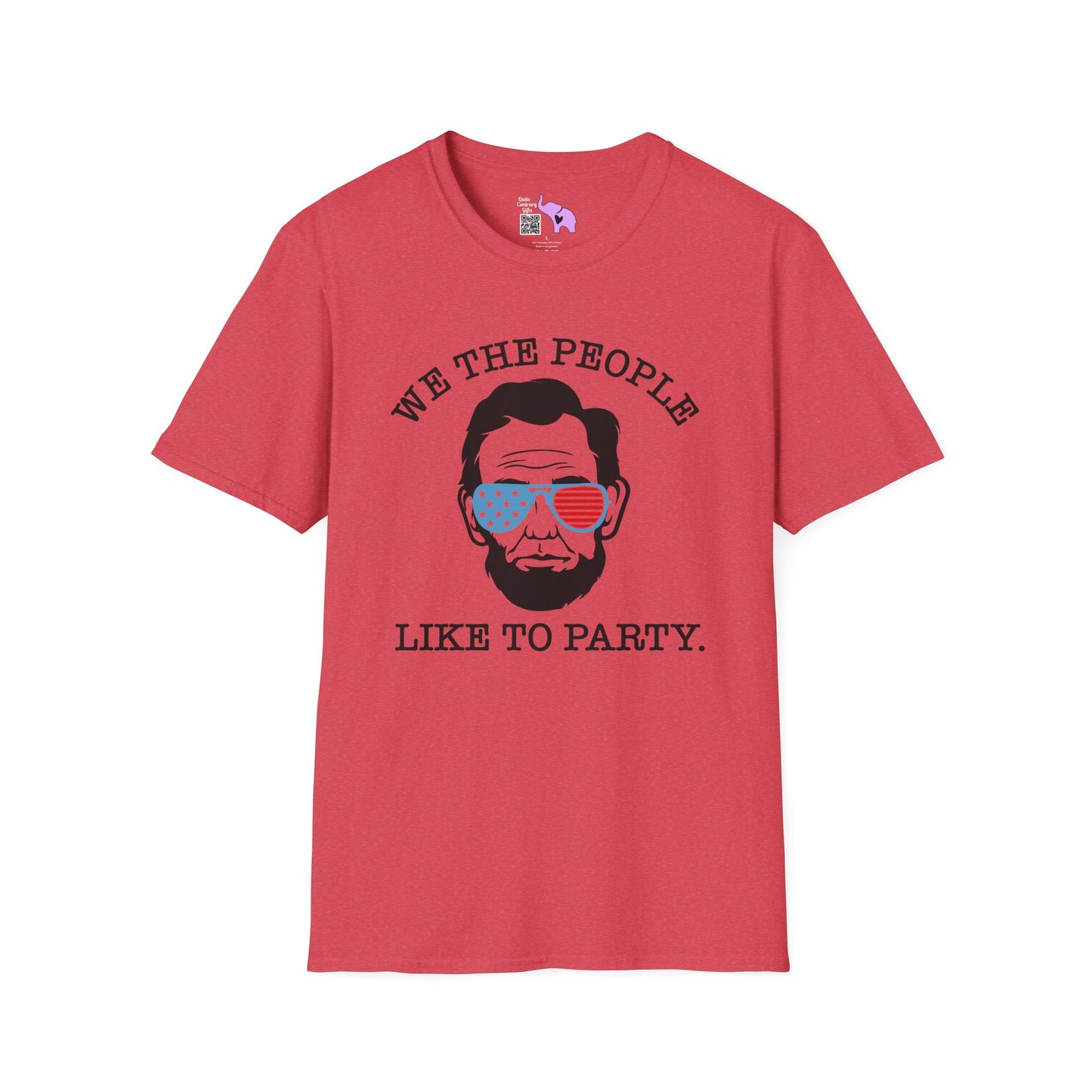 We The People Like To Party (Abraham Lincoln) Adult T-shirt