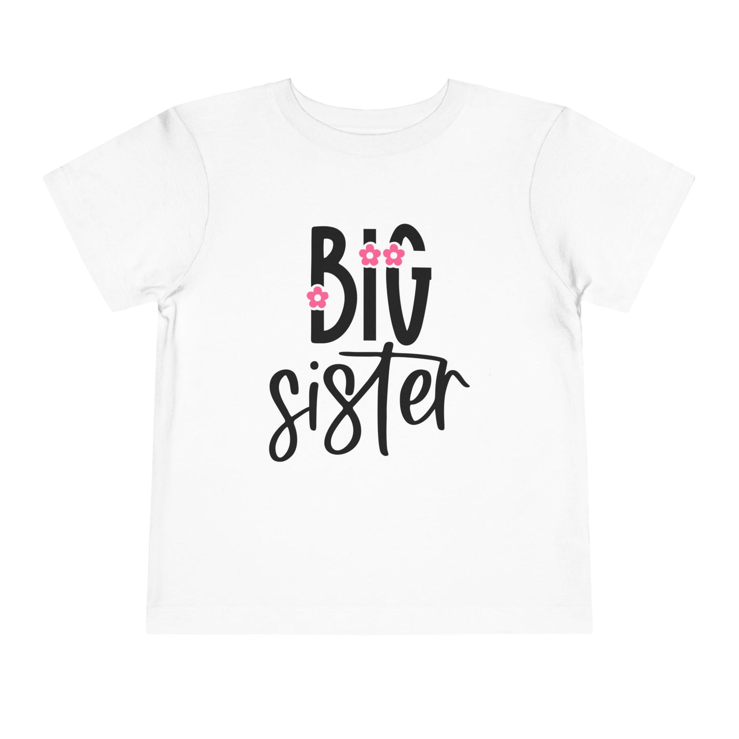 Big Sister (Pink Flowers) Toddler Tee