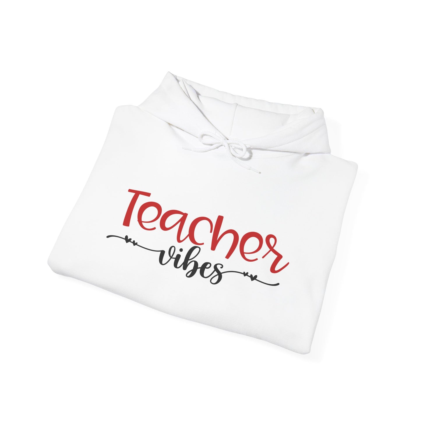 Teacher Vibes Heart Heavy Blend™ Hooded Sweatshirt