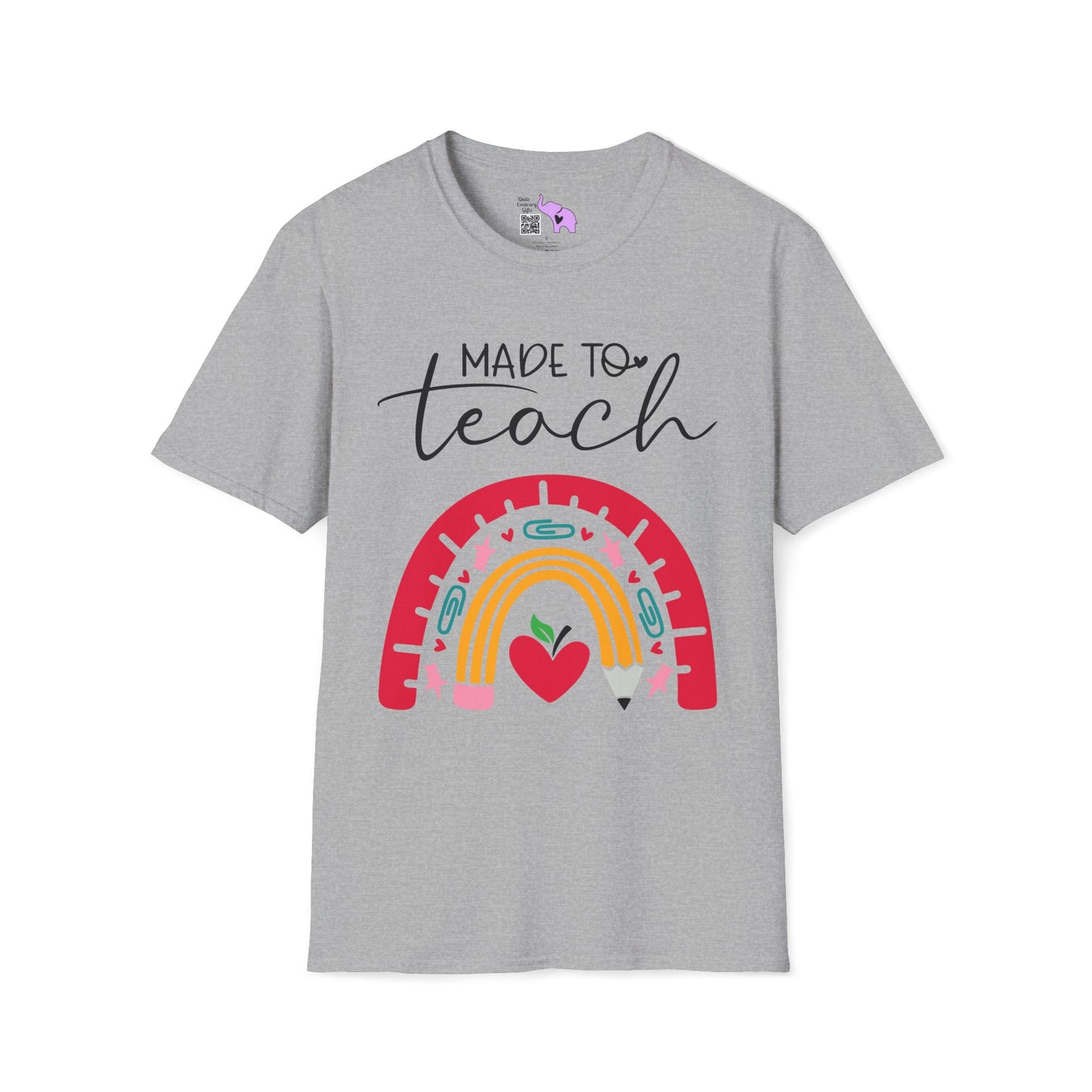 Made to Teach Rainbow Adult T-shirt