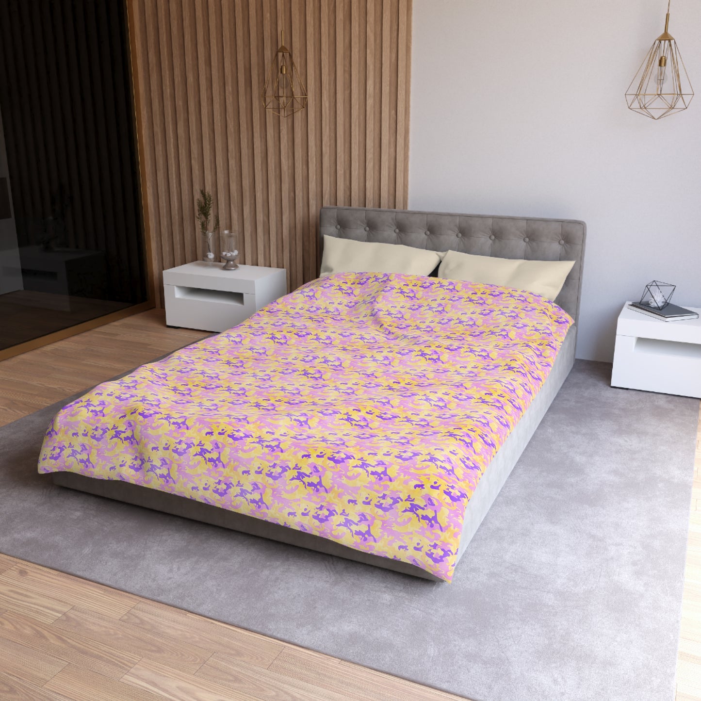 Peach Sorbet Camo Duvet Bedding Set