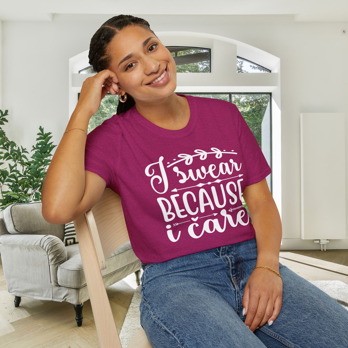 I Swear Because I Care Adult T-shirt