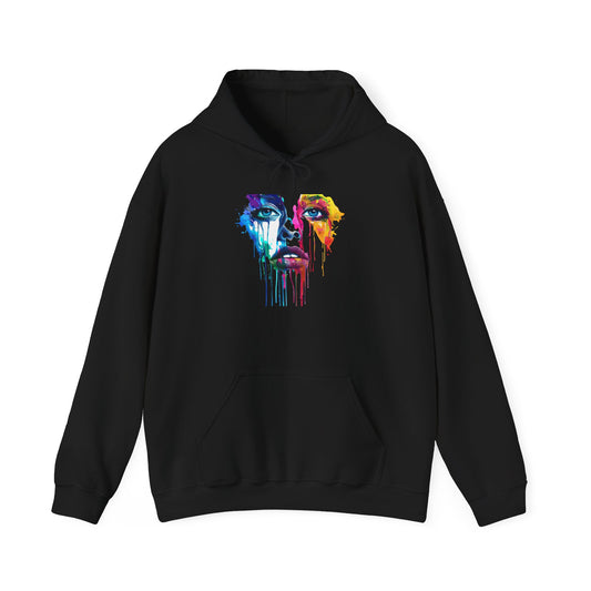 Colorful Face Heavy Blend™ Hooded Sweatshirt