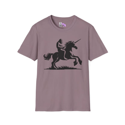 Bigfoot Rides A Unicorn Adult T-shirt